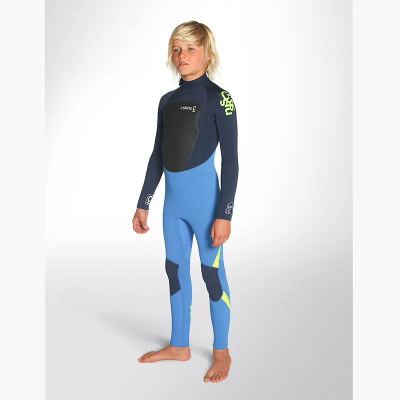 C-Skin Junior Legend 5/4 Back Zip Wetsuit Cyan/Blue